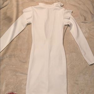 White long sleeve misguided dress